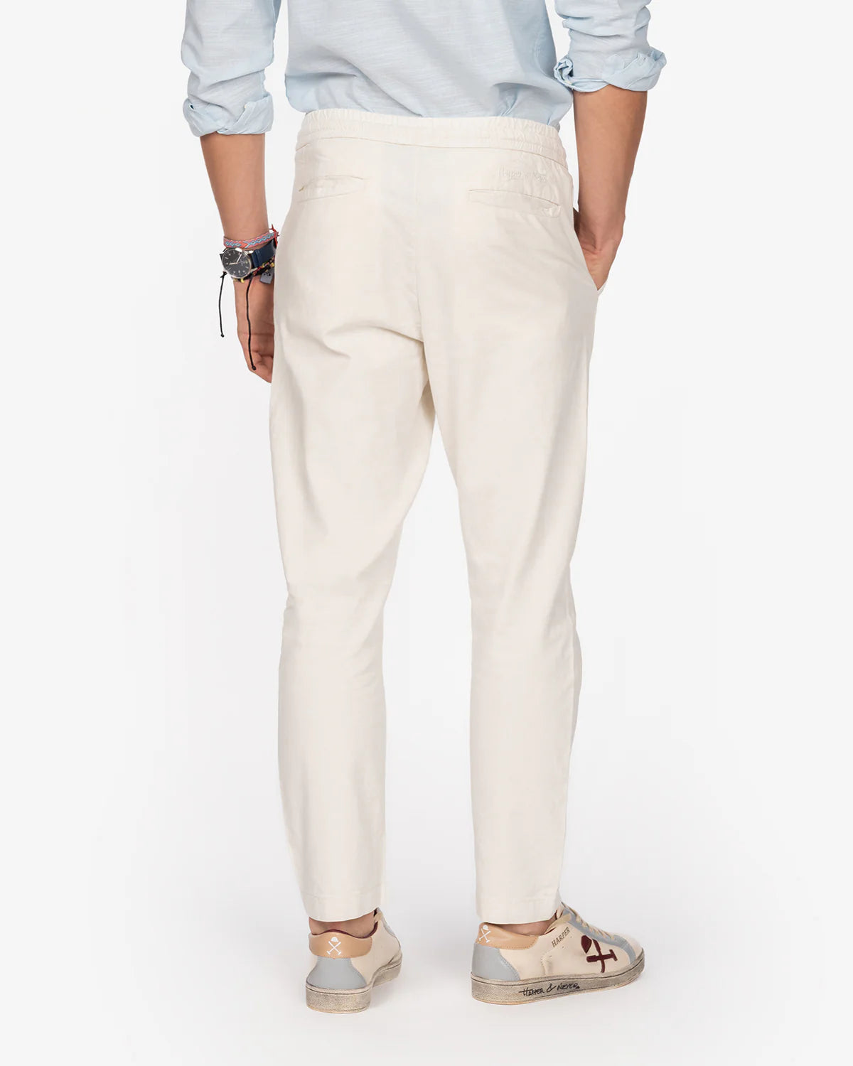 PANTALON LINO CREMA