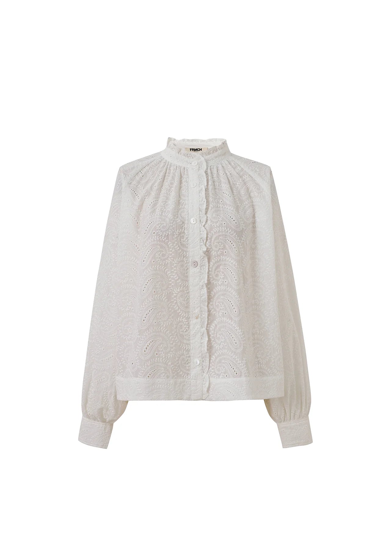 BLUSA TROQUELADA BLANCA